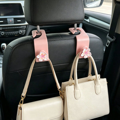 2pcs Car Cherry Blossom Hooks, Multifunctional Car Seat Back Storage Hooks, Car Interior Hanging Storage Decorative Accessories