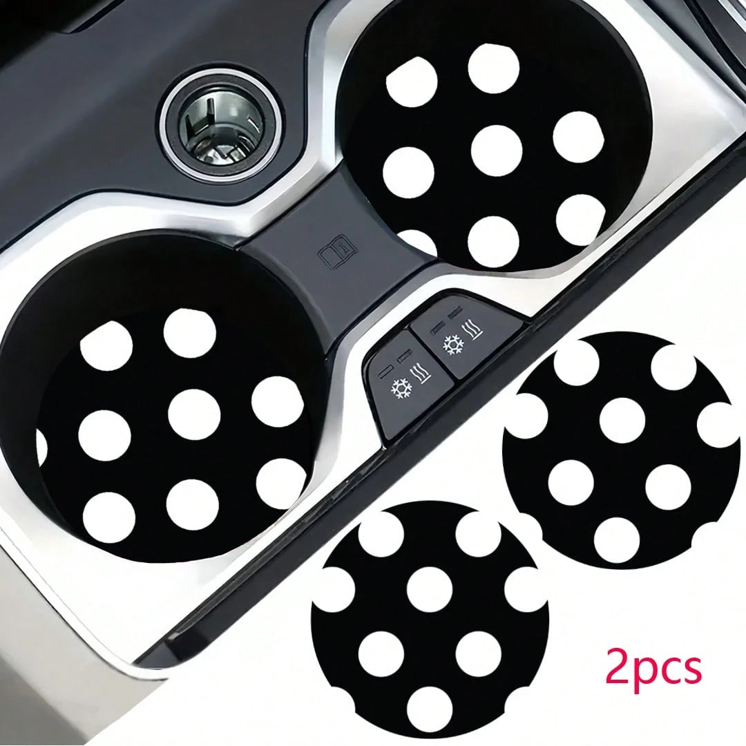 2pcs Car Cup Holder Coasters, Anti-Slip Shockproof Universal Fashion Car Coasters, Insert Interior Accessories, Party Gift