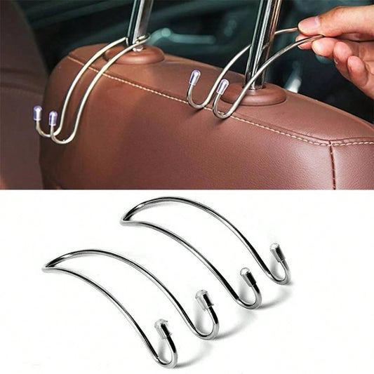 2PCS Car Seat Hook Auto Hidden Back Seat Headrest Hanger For Handbag Shopping Bag Coat Storage Hanger Car Accessories Hook Organizer