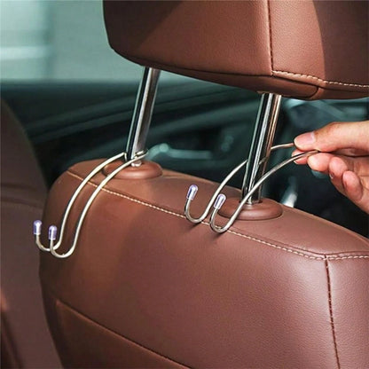 2PCS Car Seat Hook Auto Hidden Back Seat Headrest Hanger For Handbag Shopping Bag Coat Storage Hanger Car Accessories Hook Organizer