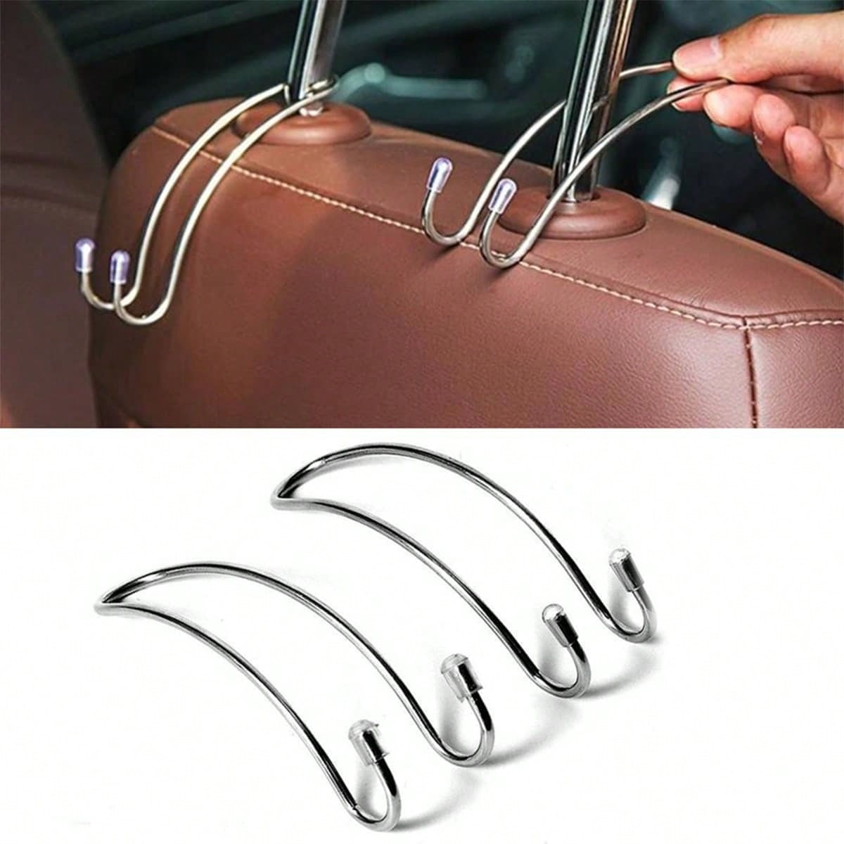 2PCS Car Seat Hook Auto Hidden Back Seat Headrest Hanger For Handbag Shopping Bag Coat Storage Hanger Car Accessories Hook Organizer
