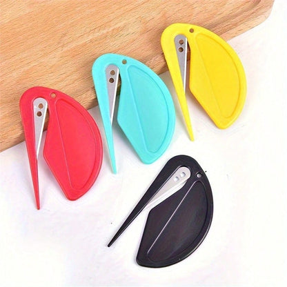 2PCS Compact Plastic Letter Opener - Durable, Multifunctional, Perfect For School And Office Supplies - Available In Vibrant Colors