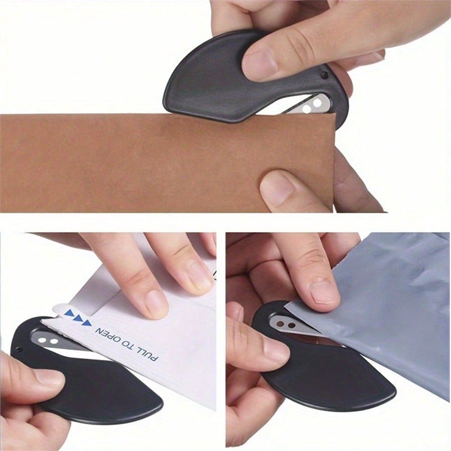 2PCS Compact Plastic Letter Opener - Durable, Multifunctional, Perfect For School And Office Supplies - Available In Vibrant Colors