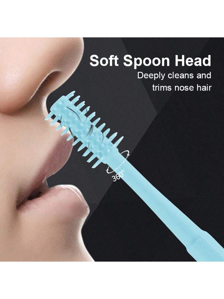 2pcs Double-Sided Knife Nose Hair Trimmer With Storage Box, Portable Manual Nose Hair Removal Razor Kit For Men & Women, Washable 360-Degree Rotating Nose Hair Groomer- Nose Care Tools, Hair Products