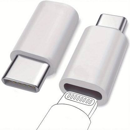 2pcs For Lightning Female To Usb Type-C Male Adapter Compatible With Apple, Charging Head (Charging Only!!), Not For Data/Audio Etc. Only Suitable For Charging, Otherwise It May Not Be Supported, Ple
