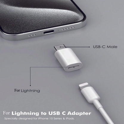 2pcs For Lightning Female To Usb Type-C Male Adapter Compatible With Apple, Charging Head (Charging Only!!), Not For Data/Audio Etc. Only Suitable For Charging, Otherwise It May Not Be Supported, Ple