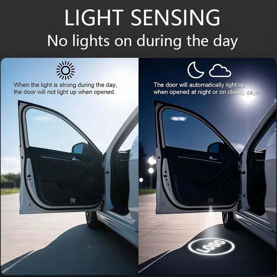 2Pcs LED Car Door Welcome Light,HD Projector Lamp For Most Vehicles,Car Accessories