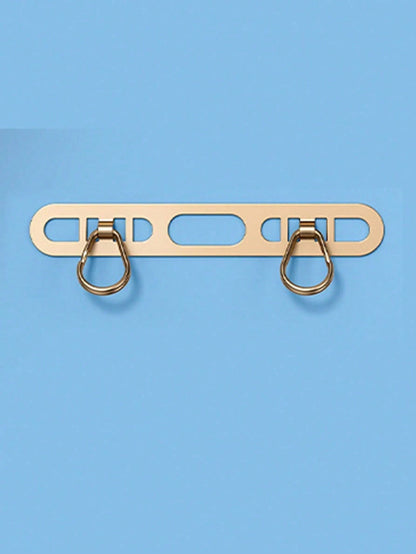 2pcs Metal Ultra-Thin Anti-Lost Backplate, Stainless Steel Clip-On Phone Lanyard Clip, Double Buckle Pad (2 Styles Of Pads Randomly Sent, See Details)