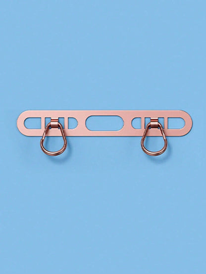 2pcs Metal Ultra-Thin Anti-Lost Backplate, Stainless Steel Clip-On Phone Lanyard Clip, Double Buckle Pad (2 Styles Of Pads Randomly Sent, See Details)