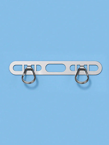 2pcs Metal Ultra-Thin Anti-Lost Backplate, Stainless Steel Clip-On Phone Lanyard Clip, Double Buckle Pad (2 Styles Of Pads Randomly Sent, See Details)