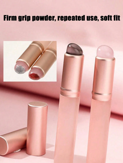 2pcs Mini Silicone Lip Brushes With Lid- Lipstick Brush, Concealer Brush, Lip Mask Applicator, Lip Gloss Brush- Convenient Travel Makeup Brushes,Giveaways