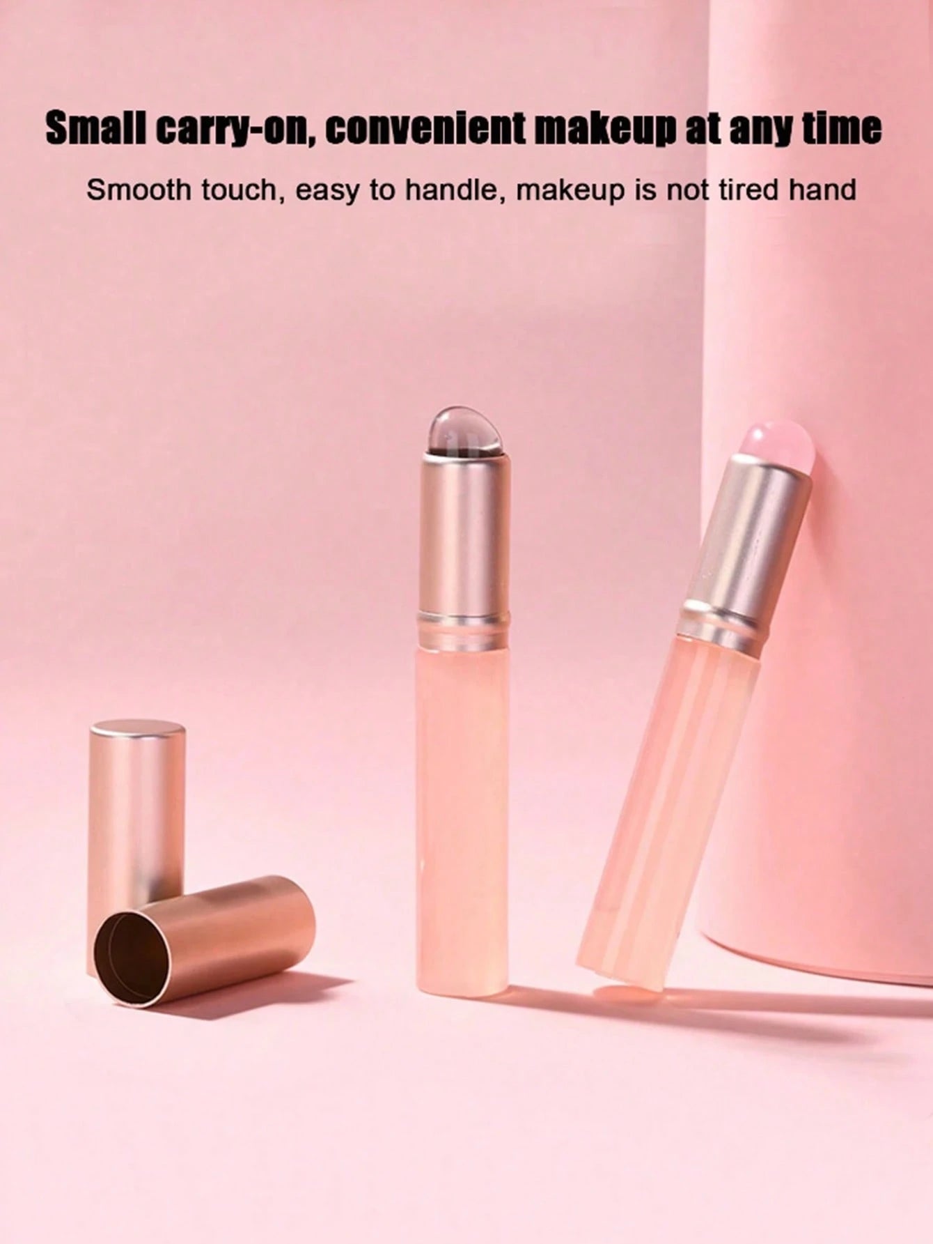 2pcs Mini Silicone Lip Brushes With Lid- Lipstick Brush, Concealer Brush, Lip Mask Applicator, Lip Gloss Brush- Convenient Travel Makeup Brushes,Giveaways