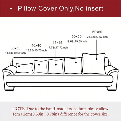 2pcs Nordic Style Solid Color Fleece Ruffle Pillow Covers (Pillow Insert Not Included), Square Decorative Cushion Covers, Soft & Comfortable Linen-Like Fabric, Modern Decor For Sofa, Home, Bedroom, Do