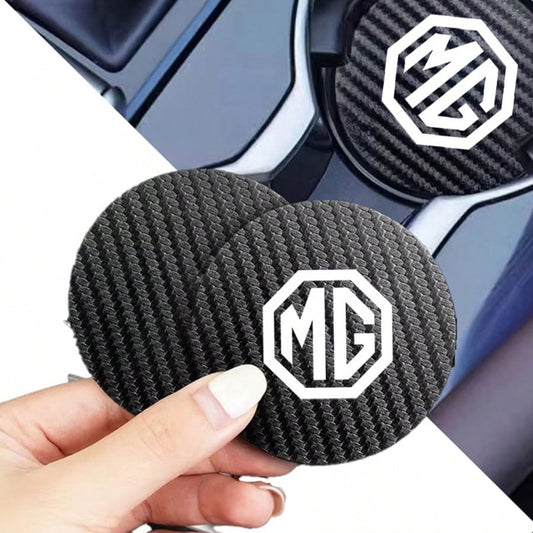 2PCS Or 4PCS Style Carbon Fiber Car Cup Coasters Anti-Slip Vehicle Cup Holder Inserts For Car Interior Accessories For MG, ZS, HS, MG4 Car Accessories