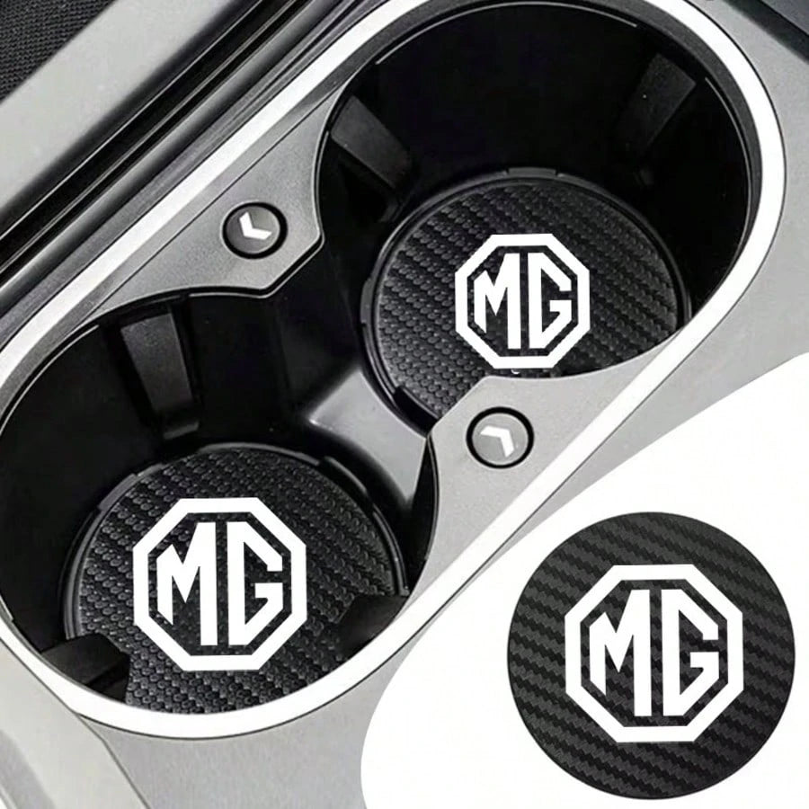 2PCS Or 4PCS Style Carbon Fiber Car Cup Coasters Anti-Slip Vehicle Cup Holder Inserts For Car Interior Accessories For MG, ZS, HS, MG4 Car Accessories