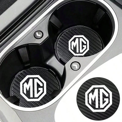 2PCS Or 4PCS Style Carbon Fiber Car Cup Coasters Anti-Slip Vehicle Cup Holder Inserts For Car Interior Accessories For MG, ZS, HS, MG4 Car Accessories