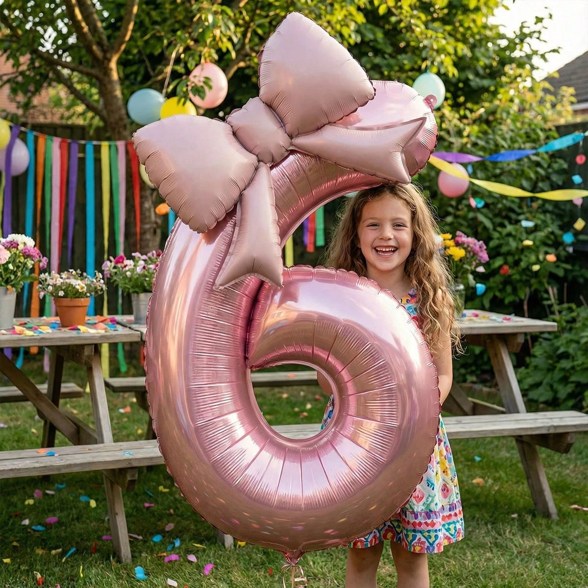2pcs Pink Foil Balloons Children's Birthday Party Decorations Large Balloons Matte Bow Decorations For Birthday Party And Background Wall Decorative