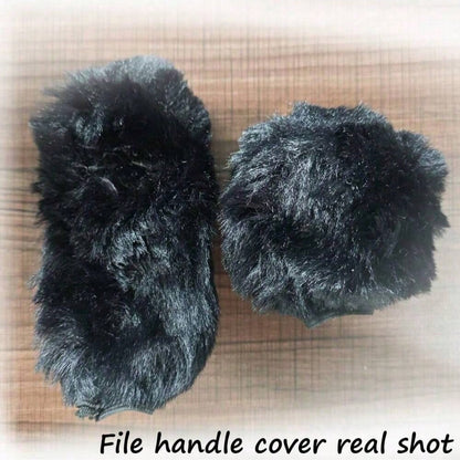2pcs Plush Handbrake Cover And Gear Shift Knob Cover, Soft Faux Fur, Fit For Manual Transmission, Universal Car Accessories