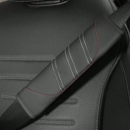 2Pcs PU Leather Safety Seat Belt, Shoulder Cover, Breathable Protection, Padding Pad, Interior Access, Car Accessories