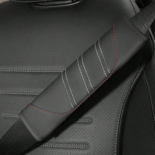 2Pcs PU Leather Safety Seat Belt, Shoulder Cover, Breathable Protection, Padding Pad, Interior Access, Car Accessories