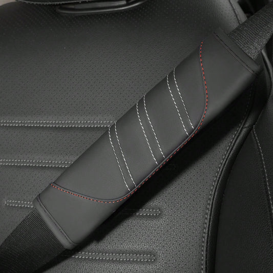 2Pcs PU Leather Safety Seat Belt, Shoulder Cover, Breathable Protection, Padding Pad, Interior Access, Car Accessories