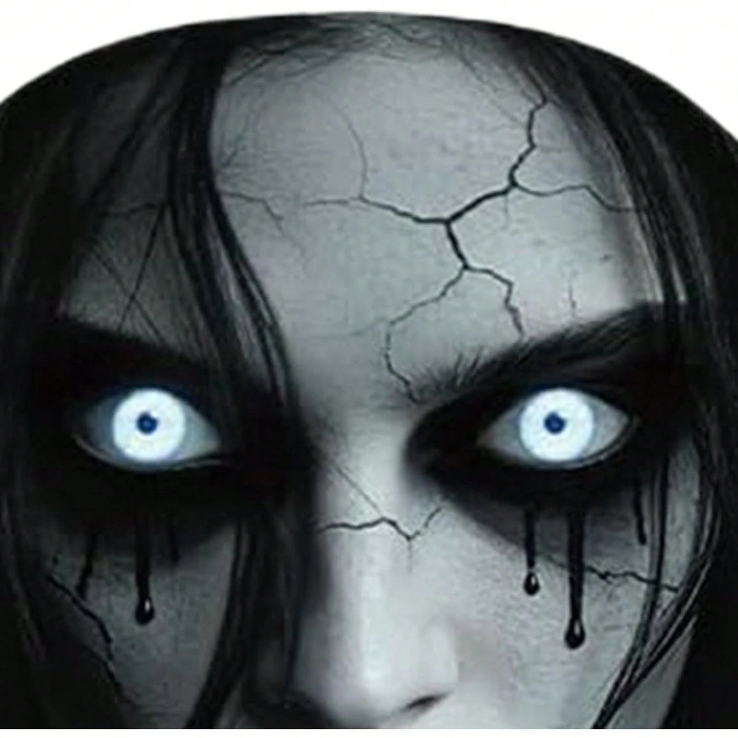 2PCS Scary Car Headrest Covers, Ghost Face Headrest Covers For Front Rear Seat, Humorous Head Rest Dust Protectors Fully-Surrounded, Elastic & Washable Cars Accessories For Auto Decor