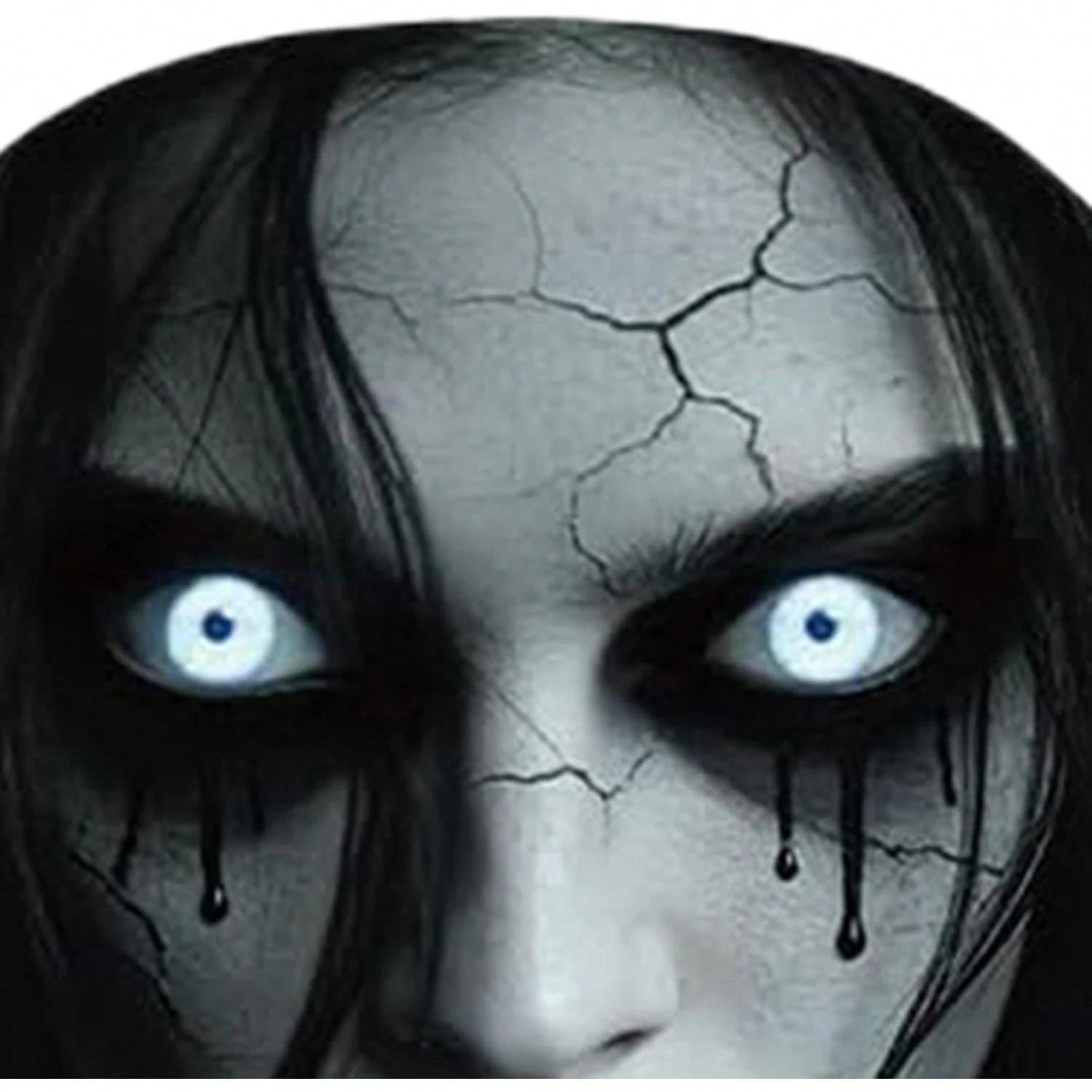 2PCS Scary Car Headrest Covers, Ghost Face Headrest Covers For Front Rear Seat, Humorous Head Rest Dust Protectors Fully-Surrounded, Elastic & Washable Cars Accessories For Auto Decor