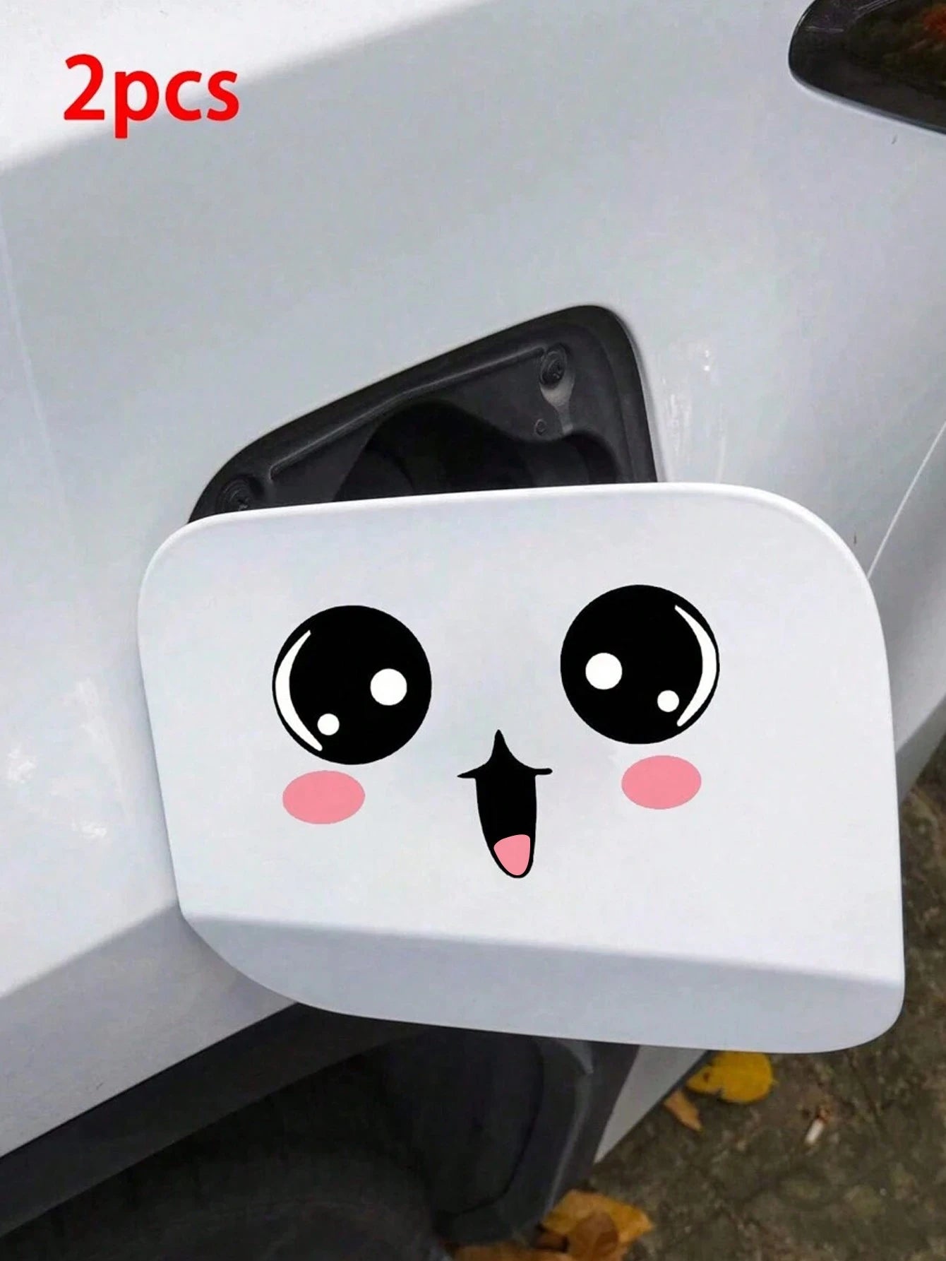 2pcs/Set Cartoon Big Eyes Car Mirror Sticker