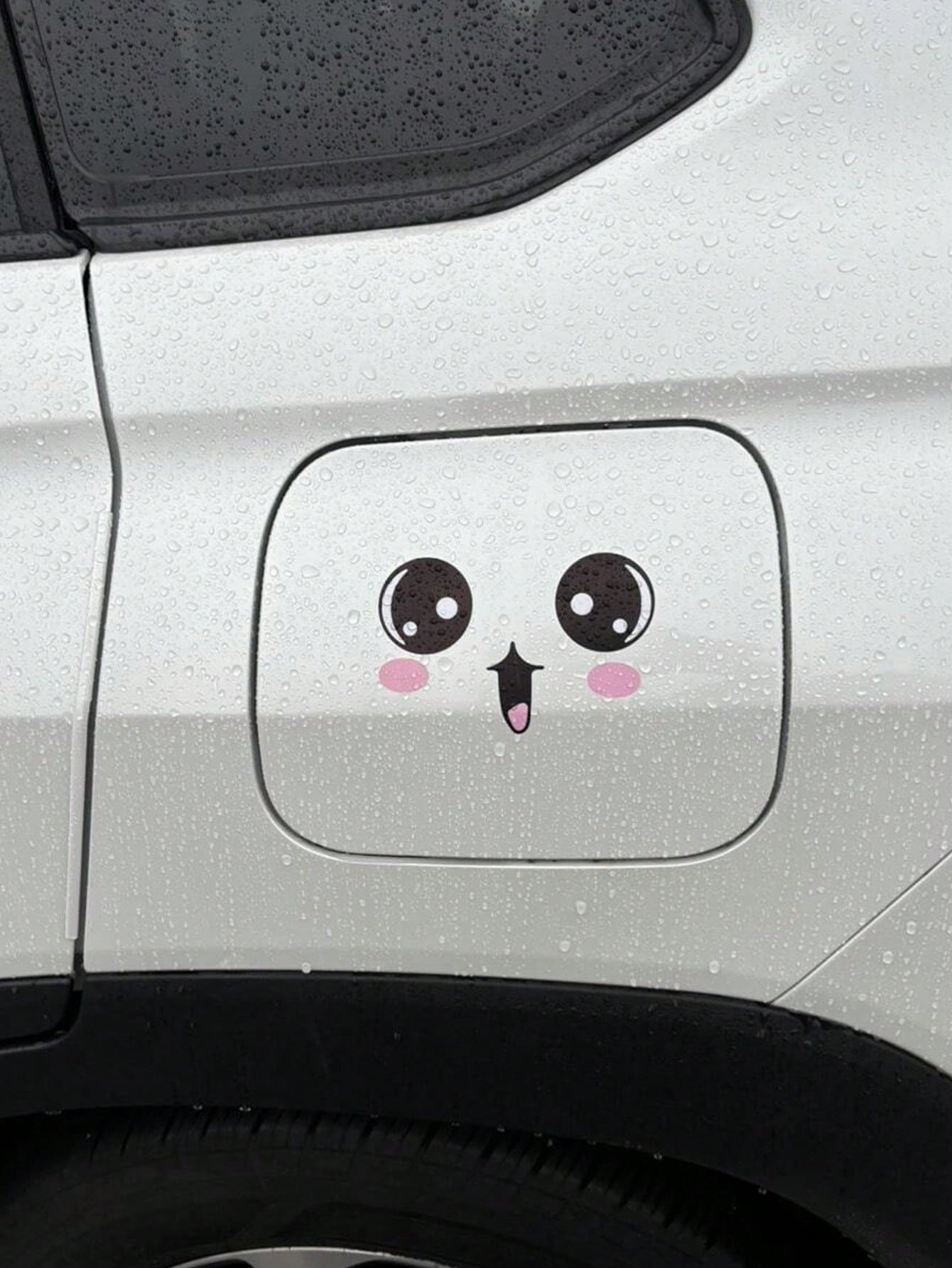 2pcs/Set Cartoon Big Eyes Car Mirror Sticker