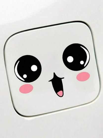2pcs/Set Cartoon Big Eyes Car Mirror Sticker