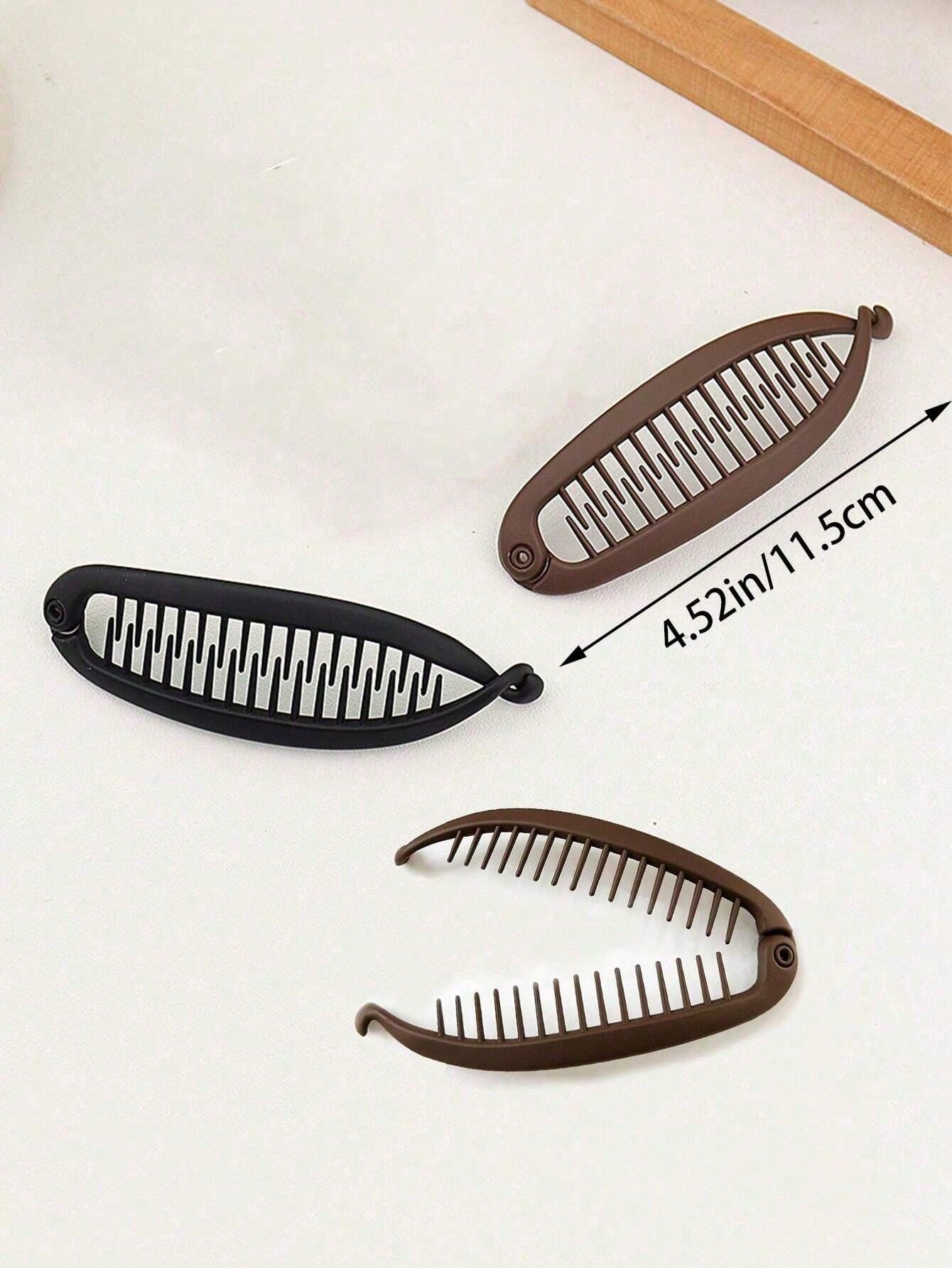 2pcs/Set Comb Wave Hair Clips, Beach Party Ponytail Clips, Hair Bun Maker, Banana Hair Clips Back To School Hair