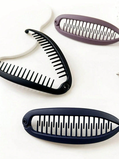 2pcs/Set Comb Wave Hair Clips, Beach Party Ponytail Clips, Hair Bun Maker, Banana Hair Clips Back To School Hair