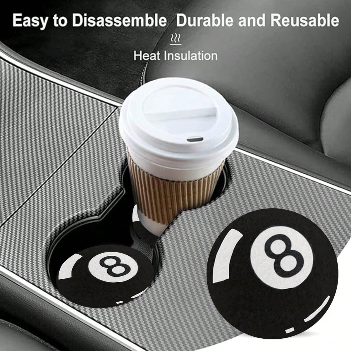 2pcs Sports Ball Coasters, 2.8 Inch Round Decorative Car Cup Holders, Home And Auto Drink Coasters, Unisex Car Interior Accessories, Decorative Coasters, Suitable As Gifts For Family And Friends On Ho