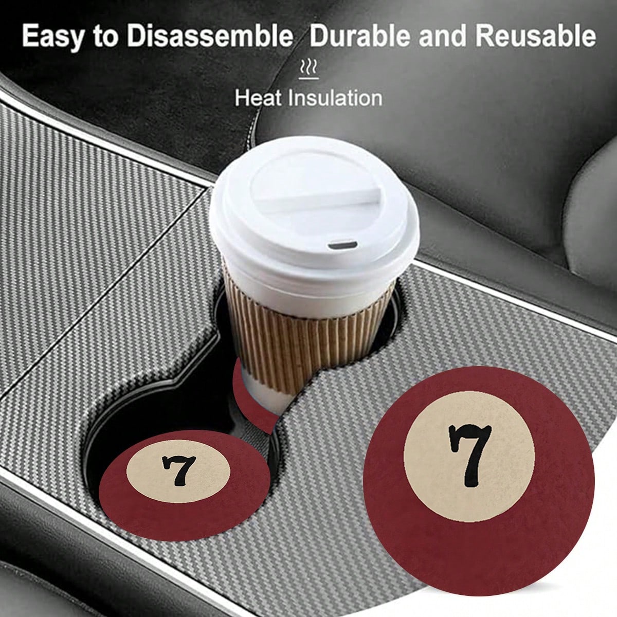 2pcs Sports Ball Coasters, 2.8 Inch Round Decorative Car Cup Holders, Home And Auto Drink Coasters, Unisex Car Interior Accessories, Decorative Coasters, Suitable As Gifts For Family And Friends On Ho