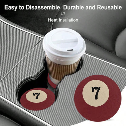 2pcs Sports Ball Coasters, 2.8 Inch Round Decorative Car Cup Holders, Home And Auto Drink Coasters, Unisex Car Interior Accessories, Decorative Coasters, Suitable As Gifts For Family And Friends On Ho
