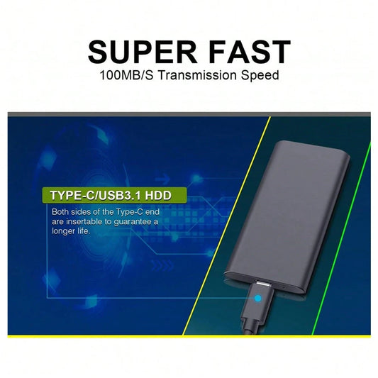 2TB High-Speed External Hard Drive Portable Ultra-High Speed, Simple Design