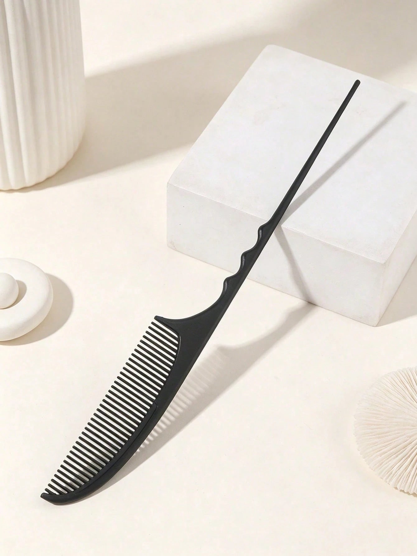 3/2/1pc Metal Rat Tail Comb Set, Anti-Static Carbon Fiber Hair Parting Comb, Wavy Non-Slip Handle, Precise Hair Styling Comb, Suitable For Hair Parting, Braiding, High Ponytail, Salon Hairdresser And