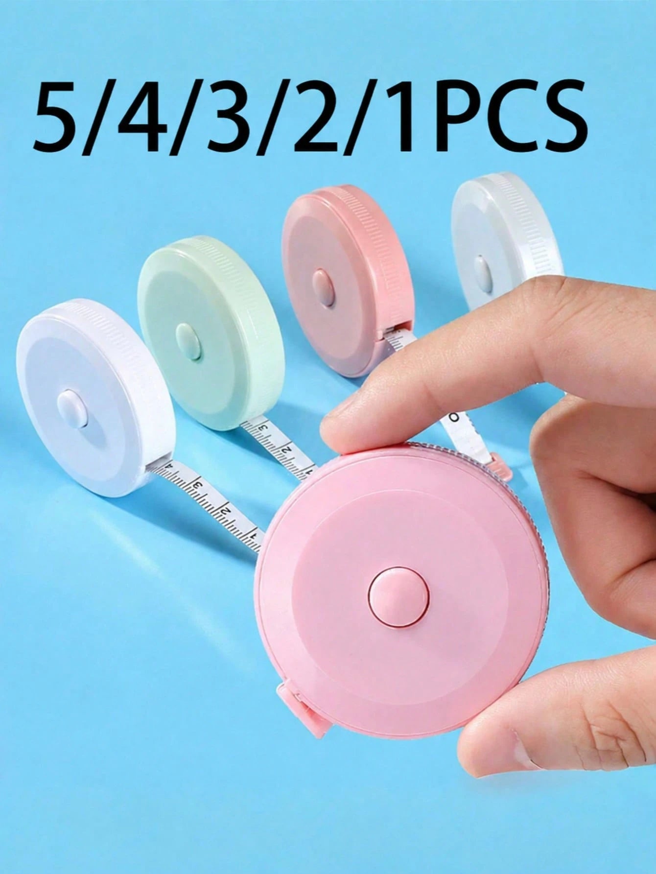 3/2/1pc Retractable Tape Measure, Used For Measuring Body Size, Sewing Soft Tape, Suitable For Cutting Fabric, Craft Weight Loss Measurement, 60 Inches (1.5 Meters) Double-Sided Ruler