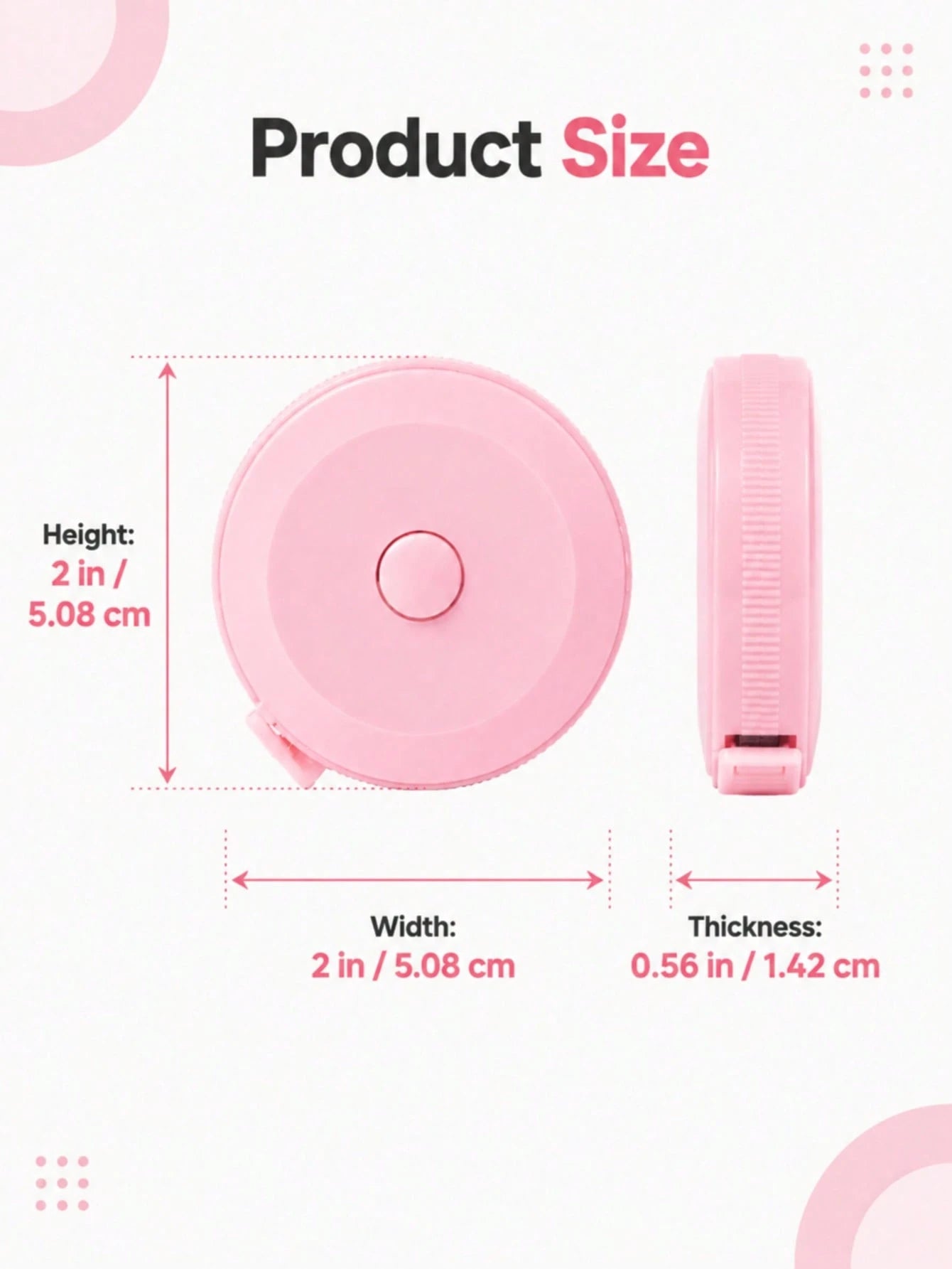 3/2/1pc Retractable Tape Measure, Used For Measuring Body Size, Sewing Soft Tape, Suitable For Cutting Fabric, Craft Weight Loss Measurement, 60 Inches (1.5 Meters) Double-Sided Ruler