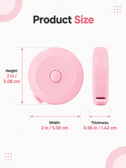 3/2/1pc Retractable Tape Measure, Used For Measuring Body Size, Sewing Soft Tape, Suitable For Cutting Fabric, Craft Weight Loss Measurement, 60 Inches (1.5 Meters) Double-Sided Ruler