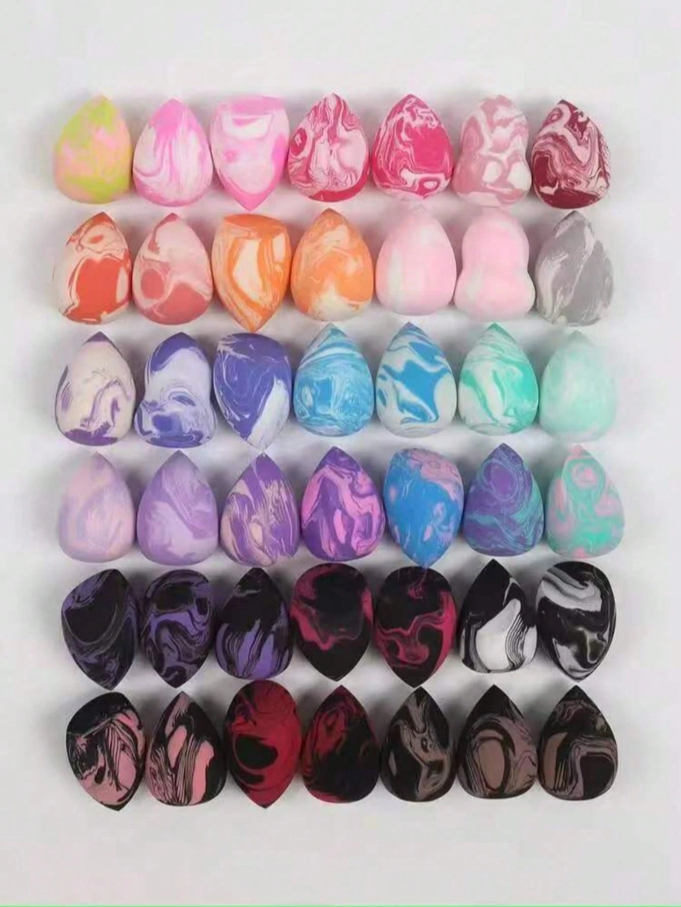 3/5/10/15/20/30/50pcs Makeup Sponges, Random Color And Shape, Foundation Sponge, Liquid, Cream And Powder Flawless, Multi-Color Makeup Sponge, Latex-Free Dry And Wet Use Foundation Makeup Sponge, Suit
