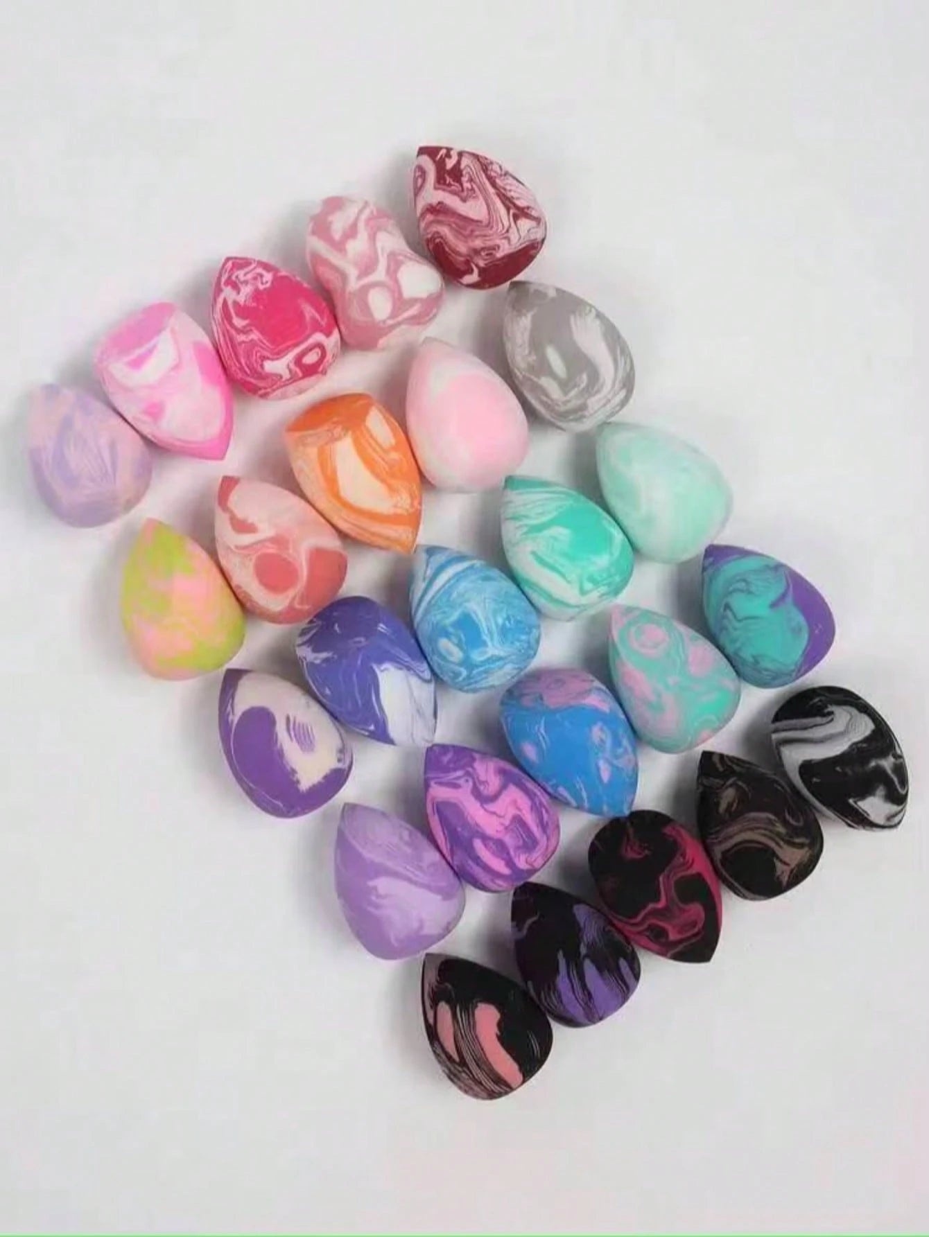 3/5/10/15/20/30/50pcs Makeup Sponges, Random Color And Shape, Foundation Sponge, Liquid, Cream And Powder Flawless, Multi-Color Makeup Sponge, Latex-Free Dry And Wet Use Foundation Makeup Sponge, Suit