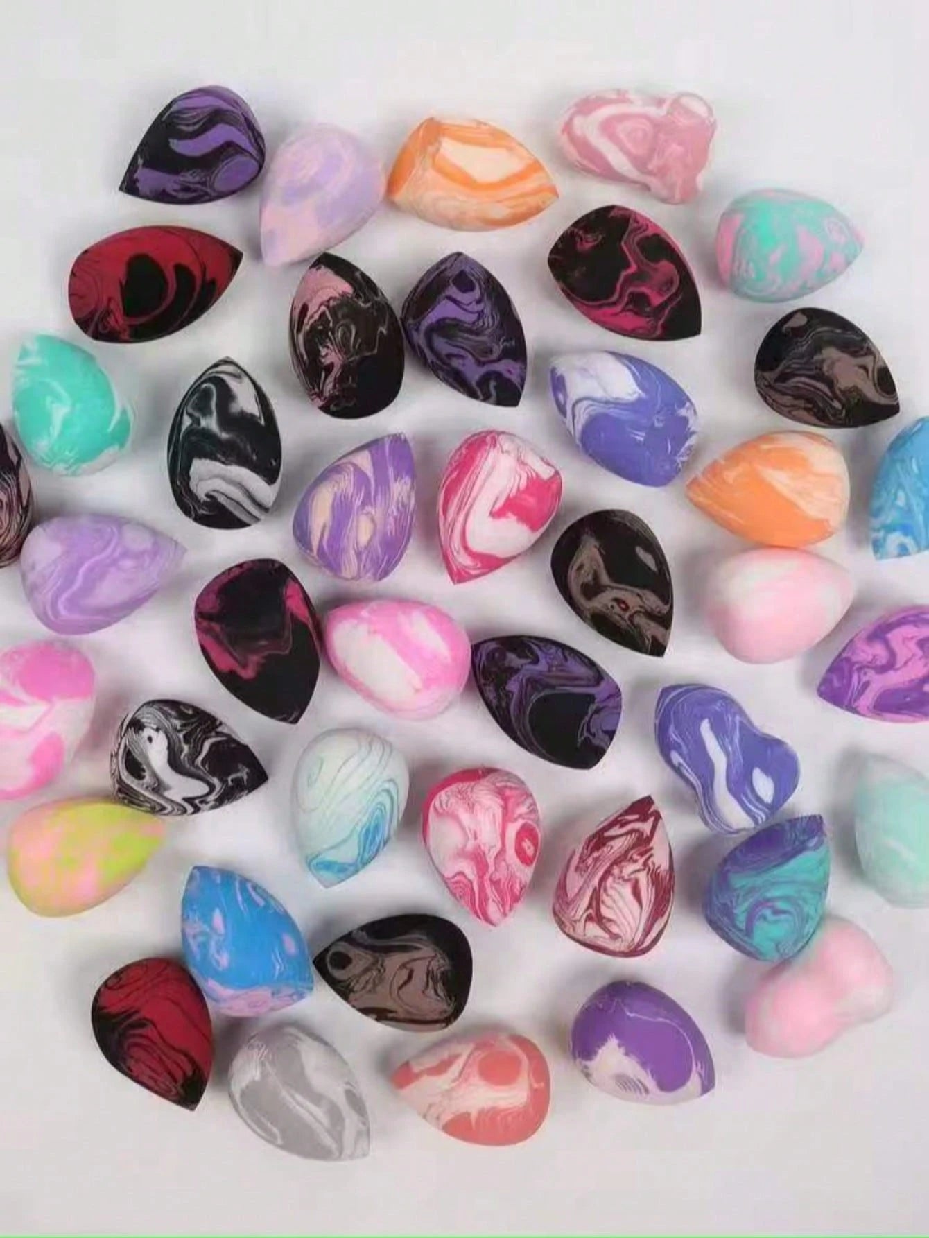 3/5/10/15/20/30/50pcs Makeup Sponges, Random Color And Shape, Foundation Sponge, Liquid, Cream And Powder Flawless, Multi-Color Makeup Sponge, Latex-Free Dry And Wet Use Foundation Makeup Sponge, Suit