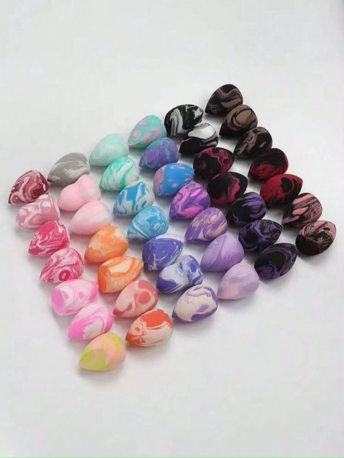 3/5/10/15/20/30/50pcs Makeup Sponges, Random Color And Shape, Foundation Sponge, Liquid, Cream And Powder Flawless, Multi-Color Makeup Sponge, Latex-Free Dry And Wet Use Foundation Makeup Sponge, Suit