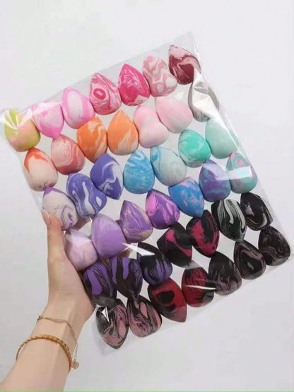 3/5/10/15/20/30/50pcs Makeup Sponges, Random Color And Shape, Foundation Sponge, Liquid, Cream And Powder Flawless, Multi-Color Makeup Sponge, Latex-Free Dry And Wet Use Foundation Makeup Sponge, Suit