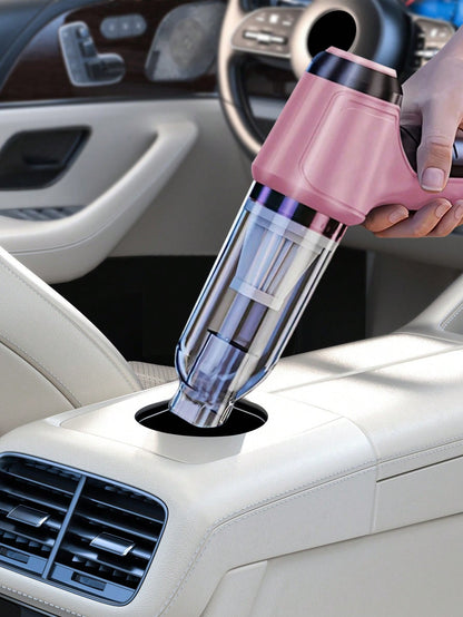3-In-1 Car Vacuum Cleaner, Powerful Suction, Portable Compact Cordless Handheld Vacuum Cleaner, Suitable For Dry & Wet Cleaning, 2400mAh Battery, Car Accessories