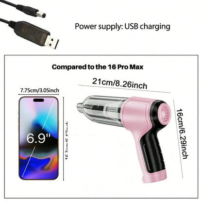 3-In-1 Car Vacuum Cleaner, Powerful Suction, Portable Compact Cordless Handheld Vacuum Cleaner, Suitable For Dry & Wet Cleaning, 2400mAh Battery, Car Accessories