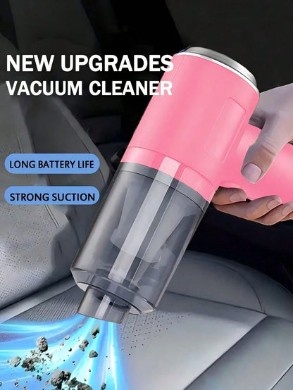 3-In-1 Handheld Vacuum Cleaner- 2000mAh Battery, Fast Charging, Powerful Wet/Dry Suction For Car, Home And Pet, USB-C Charging, Washable Filter, Low Noise Air Purifier And Multi-Function Nozzle Set