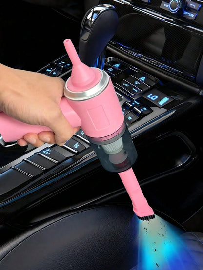 3-In-1 Handheld Vacuum Cleaner- 2000mAh Battery, Fast Charging, Powerful Wet/Dry Suction For Car, Home And Pet, USB-C Charging, Washable Filter, Low Noise Air Purifier And Multi-Function Nozzle Set