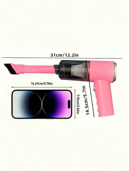 3-In-1 Handheld Vacuum Cleaner- 2000mAh Battery, Fast Charging, Powerful Wet/Dry Suction For Car, Home And Pet, USB-C Charging, Washable Filter, Low Noise Air Purifier And Multi-Function Nozzle Set